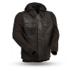 Men Leather Hoodies