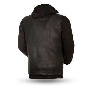 Men Leather Hoodies