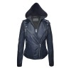 Women Leather Hoodies